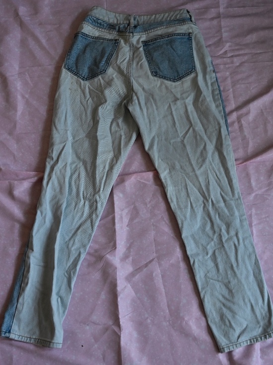 PacSun Colorblock Hopper Patch Denim Jeans – Size 26 💙 - Picture 3 of 5